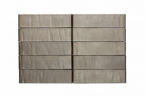 Облицовочный кирпич Recke Одинарный 1НФ Classic Серый с металлом фактурный 5-74-00-2-00