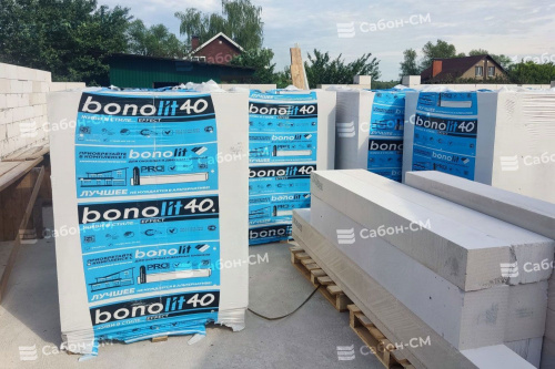 Газобетонные блоки Бонолит Проджект Электросталь D500 600х375х250 стеновые